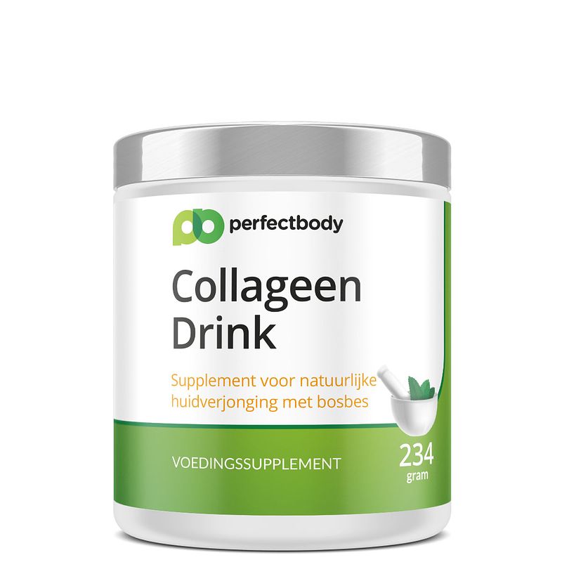Foto van Perfectbody collageen hydrolysaat poeder (drankje) met vitamine c - 234 gram