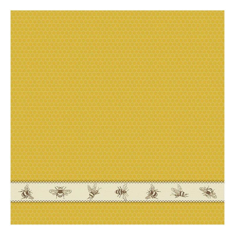 Foto van Ddddd theedoek bees 60x65cm - yellow - set van 6