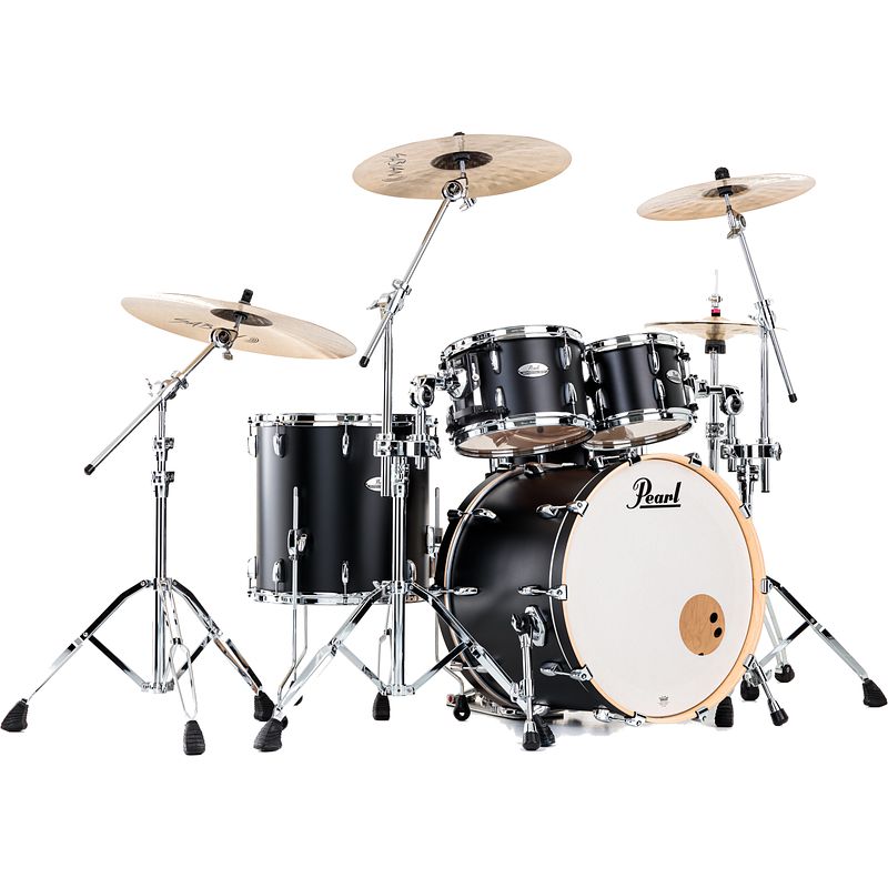 Foto van Pearl pmx924xsp/c339 professional maple 4-delige shell set matte caviar black