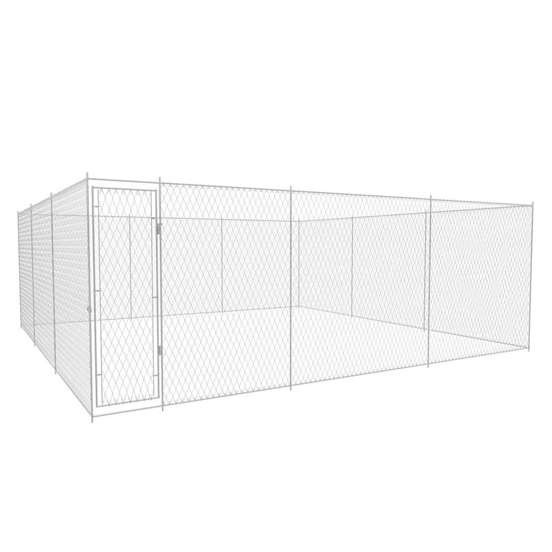 Foto van Vidaxl hondenkennel voor buiten 570x570x185 cm gegalvaniseerd staal