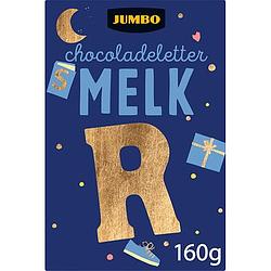 Foto van Jumbo chocoladeletter melk r 160g aanbieding bij jumbo | 2 voor 4.50