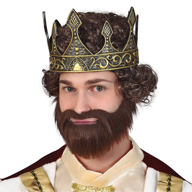 Foto van Guircia verkleed kroon voor volwassenen - goud - latex - koning - koningsdag/carnaval - verkleedhoofddeksels