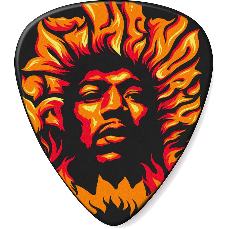 Foto van Dunlop jimi hendrix 69 psych series voodoo fire plectrumset (6 stuks)