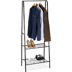 Foto van Maxxhome kledingrek - garderobe - kledingstandaard - schoenenrek - 62 x 160cm