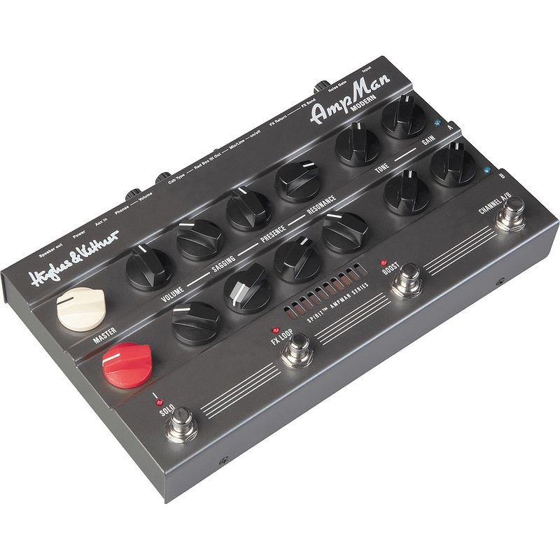 Foto van Hughes & kettner spirit ampman series ampman modern 50 watt gitaarversterker met red box ae+