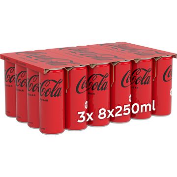 Foto van Cocacola zero sugar 3 x 8 x 250ml bij jumbo