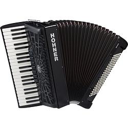 Foto van Hohner bravo iii 120 zwart, silent key accordeon