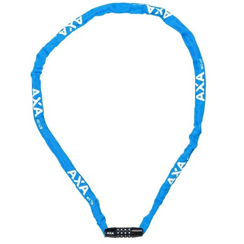 Foto van Axa kettingcijferslot rigid rcc nylon hoes 1200 x 3,5 mm blauw