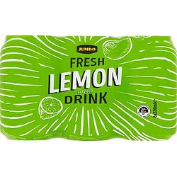 Foto van Jumbo fresh lemon flavour drink blikken 6 x 330ml