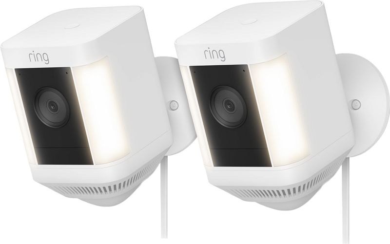 Foto van Ring spotlight cam plus - plug in - wit - 2-pack