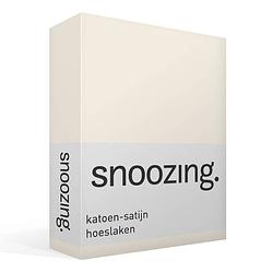 Foto van Snoozing - katoen-satijn - hoeslaken - 80x220 - ivoor