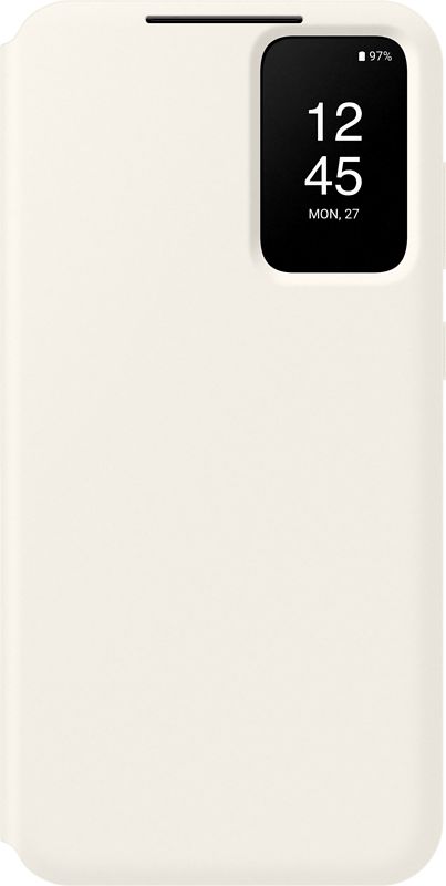 Foto van Samsung galaxy s23 plus clear view book case creme