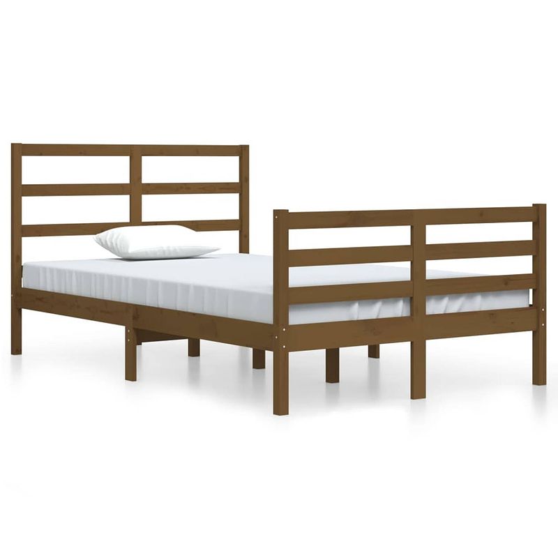 Foto van The living store bedframe - bedframes - 205.5 x 125.5 x 100 cm - massief grenenhout