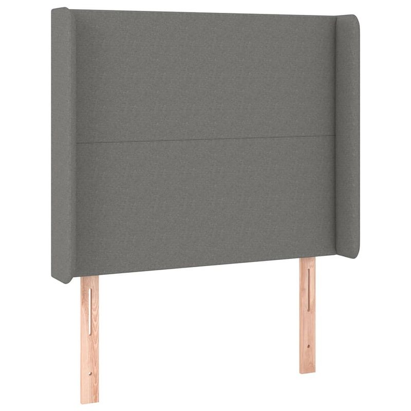 Foto van The living store hoofdbord trendy - hoofdeind - donkergrijs - 103x16x118/128 cm