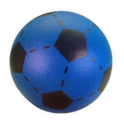 Foto van Foam softbal voetbal blauw 20 cm