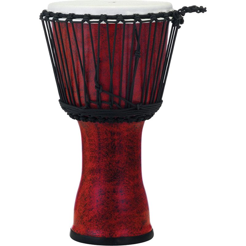 Foto van Pearl pbjvr-10/699 rope tuned djembe molten scarlet 10 inch