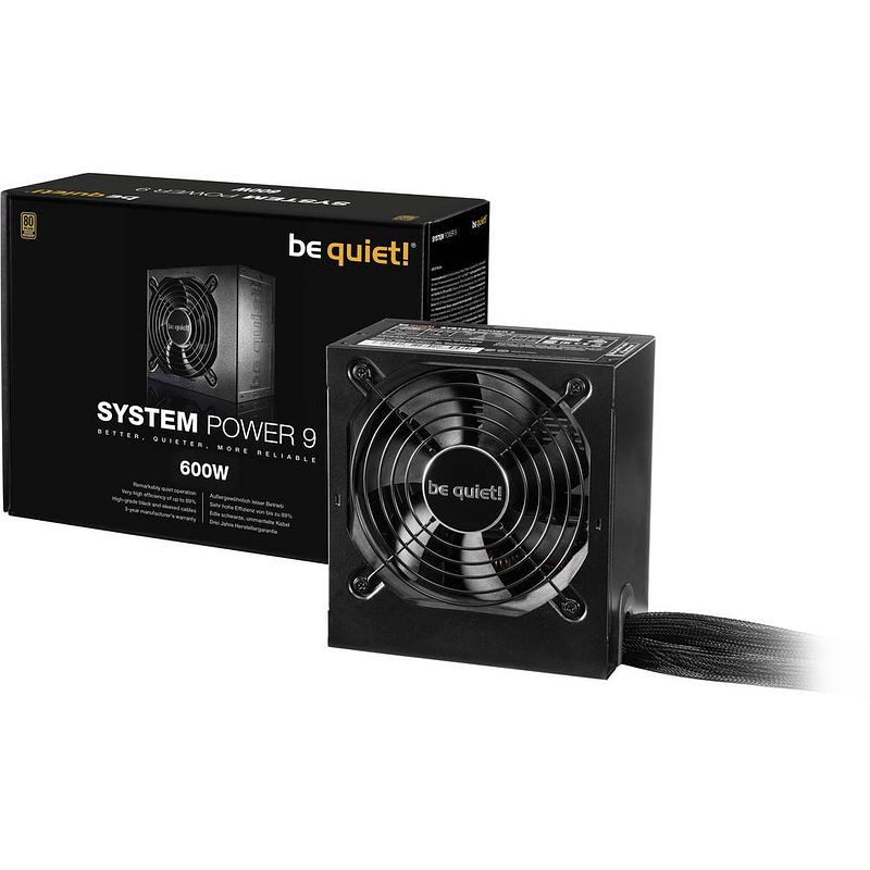 Foto van Bequiet system power 9 pc netvoeding 600 w atx 80 plus bronze