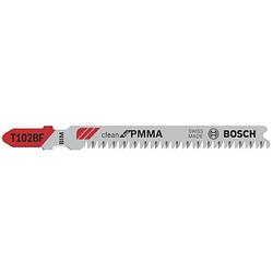 Foto van Bosch accessories 2608636781 decoupeerzaagblad t 102 bf, clean for pmma 5 stuk(s)