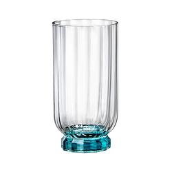 Foto van Glazenset bormioli rocco florian blauw 6 stuks glas 430 ml