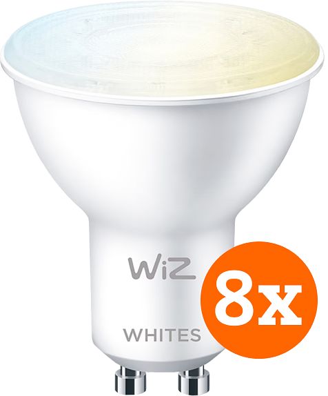 Foto van Wiz smart spot 8-pack - warm tot koelwit licht - gu10