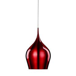 Foto van Klassieke hanglamp - bussandri exclusive - metaal - klassiek - e27 - l: 26cm - voor binnen - woonkamer - eetkamer - rood