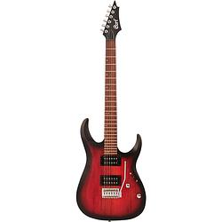 Foto van Cort x-100 open pore black cherry burst elektrische gitaar