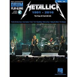 Foto van Hal leonard drum play-along metallica 1991-2016 drumboek