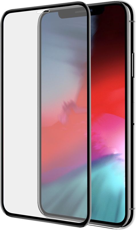 Foto van Azuri curved tempered glass apple iphone xs max / 11 pro max screenprotector zwart