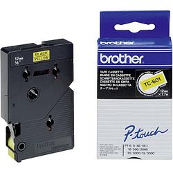Foto van Brother tc tape voor p-touch 12 mm, zwart op geel