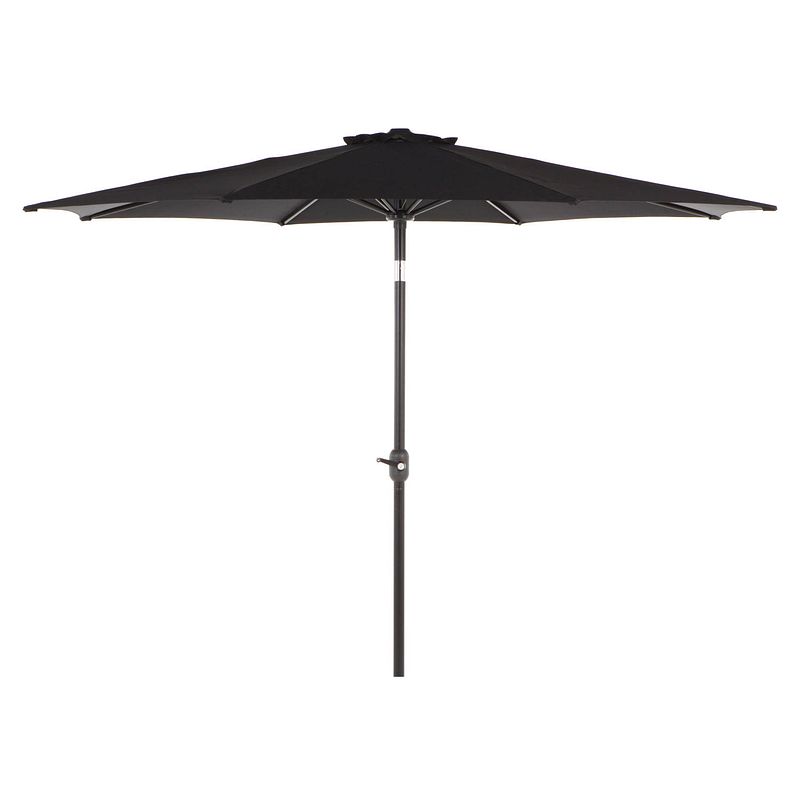 Foto van Surla zonnescherm parasol met tandwiel, kantelt ø3 m zwart/zwart.