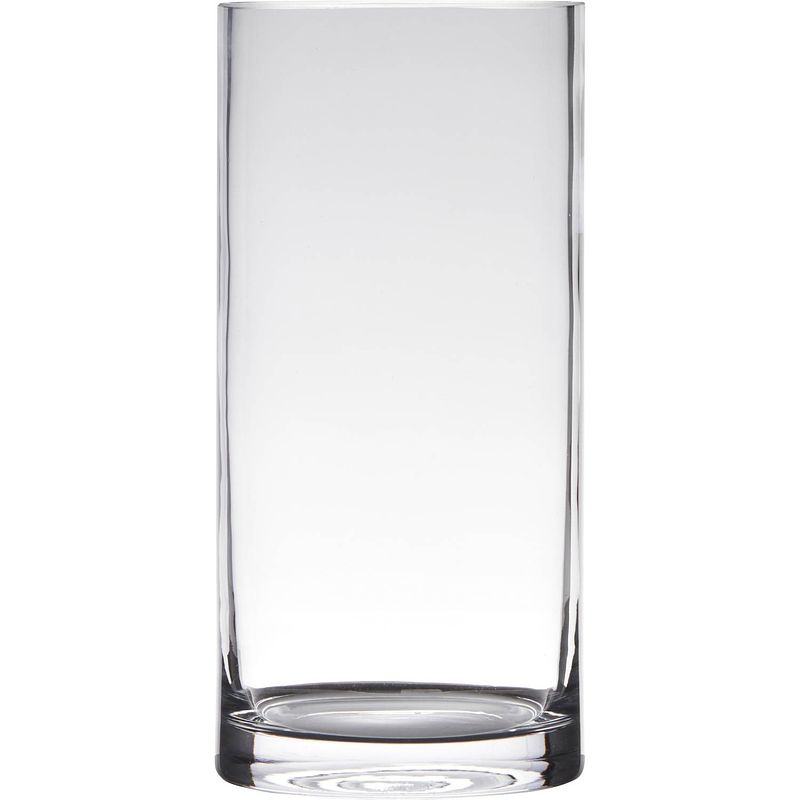 Foto van Glazen bloemen cylinder vaas/vazen 25 x 12 cm transparant - vazen