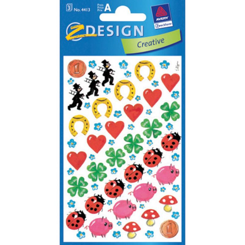 Foto van Avery stickers geluk junior 7,6 x 12 cm papier 102 stickers