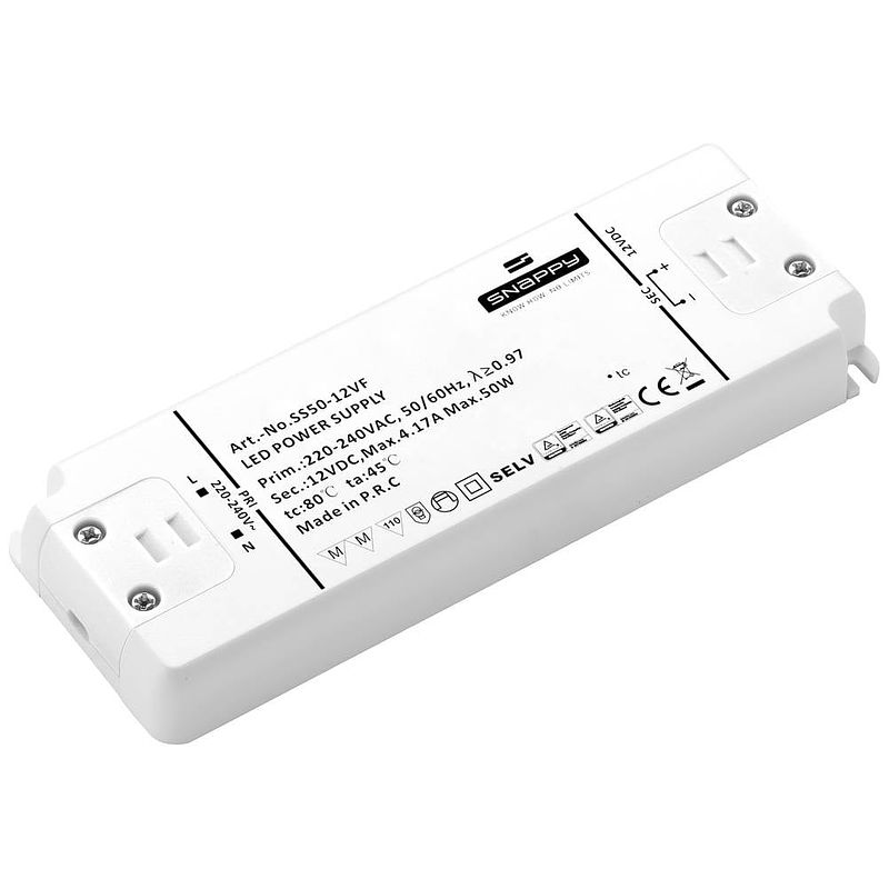 Foto van Dehner elektronik led-transformator, led-driver constante spanning 50 w 2.08 a 24 v/dc overbelastingsbescherming, overspanning, niet dimbaar