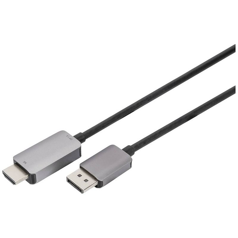 Foto van Digitus displayport aansluitkabel displayport stekker, hdmi-a stekker 1.8 m zwart db-340305-018-s displayport-kabel