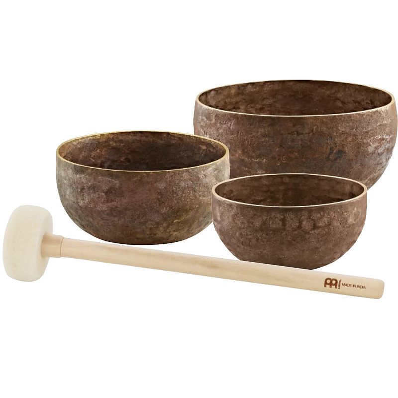 Foto van Meinl sb-o-2200 origins series singing bowl set klankschalen set