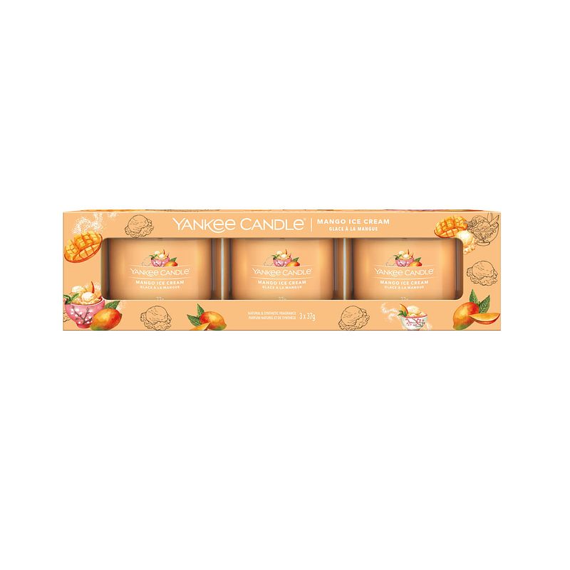 Foto van Yankee candle giftset mango ice cream - 3 stuks