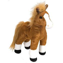 Foto van Wild republic knuffel paard junior 30 cm pluche bruin/wit