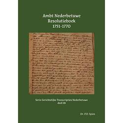 Foto van Ambt nederbetuwe resolutieboek 1751-1770 - serie