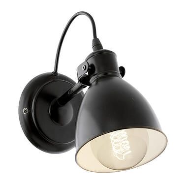 Foto van Eglo wandlamp priddy - zwart - leen bakker