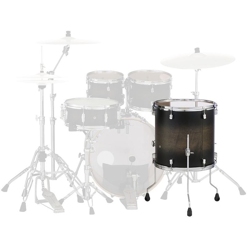 Foto van Pearl dmp1414f/c262 14x14 inch floortom decade maple satin black burst