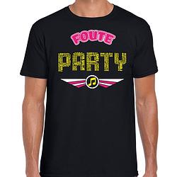 Foto van Foute party t-shirt - heren - zwart - foute party outfit/kleding s - feestshirts