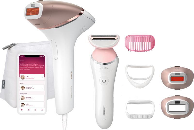 Foto van Philips lumea 9000 series bri945/00 + philips brl140/00 ladyshave