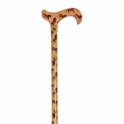 Foto van Classic canes verstelbare wandelstok - whistlejacket - stubbs - aluminium - derby handvat - lengte 77 - 100 cm