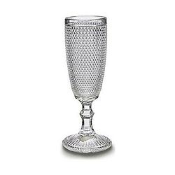 Foto van Champagneglas punten transparant glas 6 stuks (185 ml)