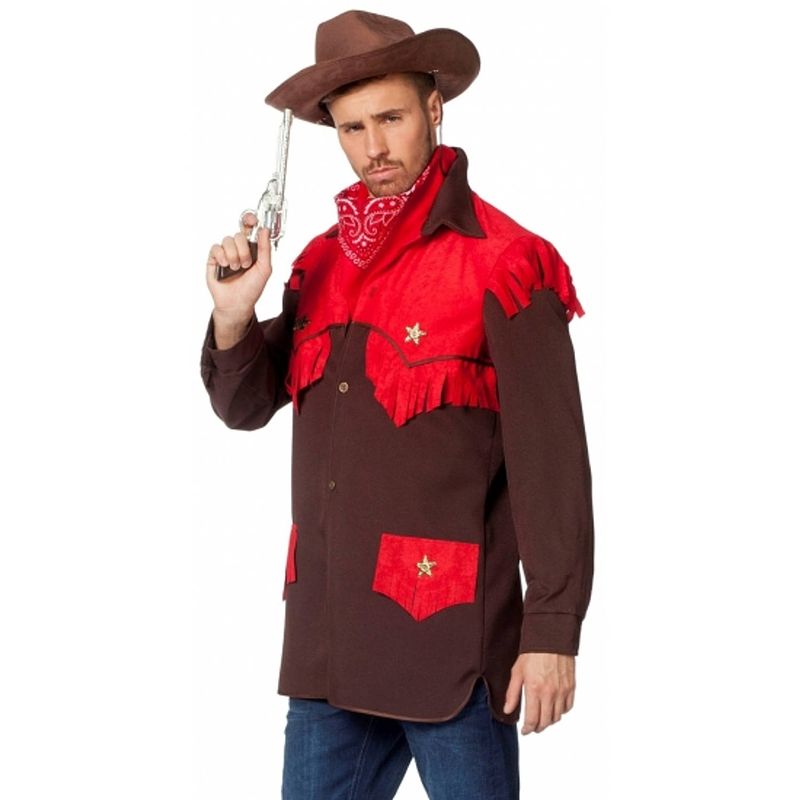 Foto van Cowboy kleding / kostuum voor heren 50 (m) - carnavalsblouses