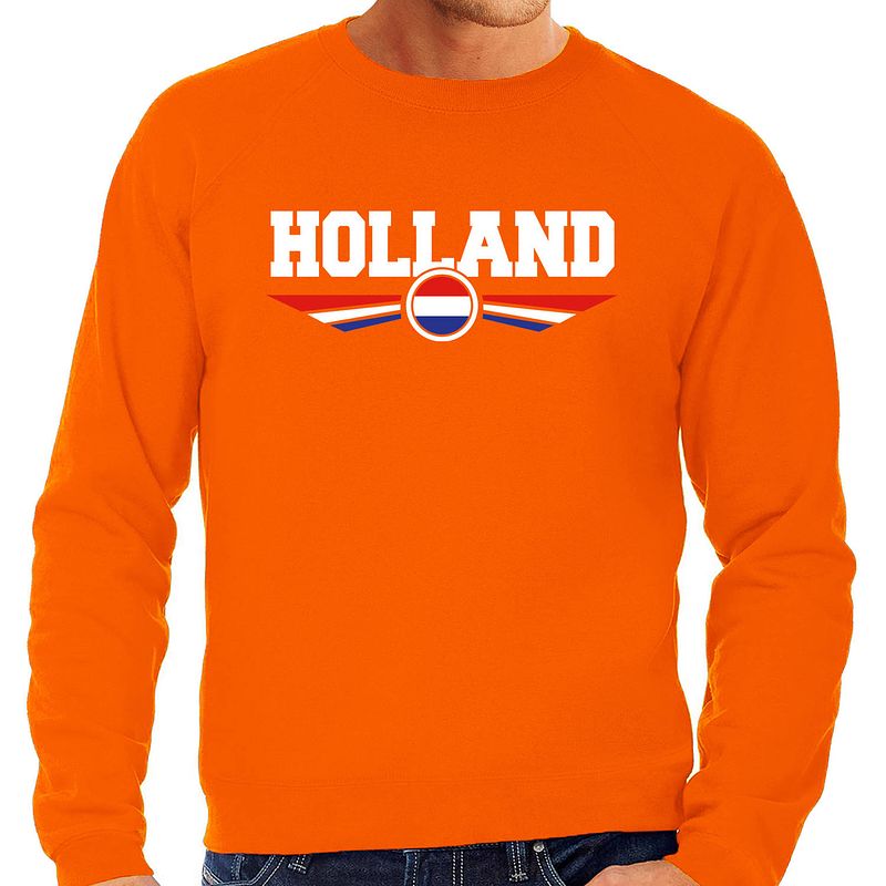 Foto van Nederlands elftal / holland supporter sweater oranje voor heren s - feesttruien