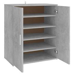 Foto van The living store schoenenkast - halkast - betongrijs - 60 x 35 x 70 cm - spaanplaat