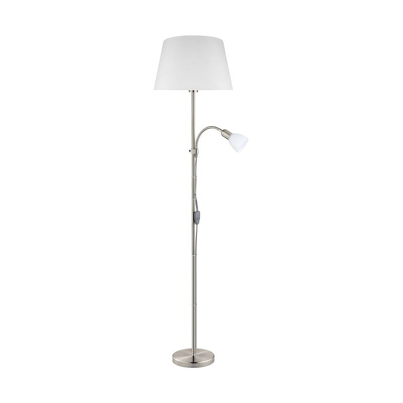 Foto van Eglo conesa vloerlamp - e27/e14 - 170 cm - grijs/wit