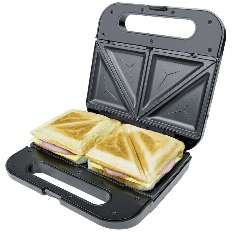 Foto van Korona xxl tosti-apparaat anti-aanbaklaag, oververhittingsbeveiliging, automatische temperatuuraanpassing, controlelampje zwart