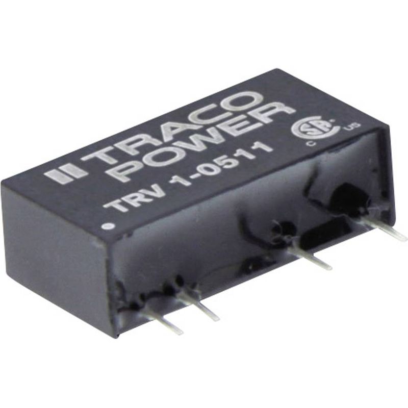 Foto van Tracopower trv 1-1211 dc/dc-converter, print 12 v/dc 5 v/dc 200 ma 1 w aantal uitgangen: 1 x